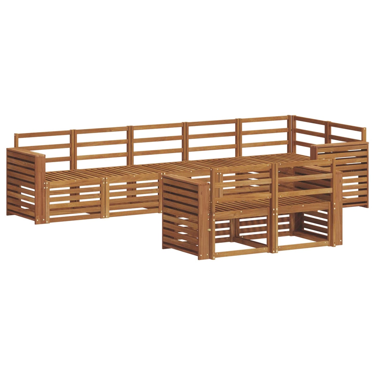 Sofasett 8 pcs Naturlig Solid akasietre