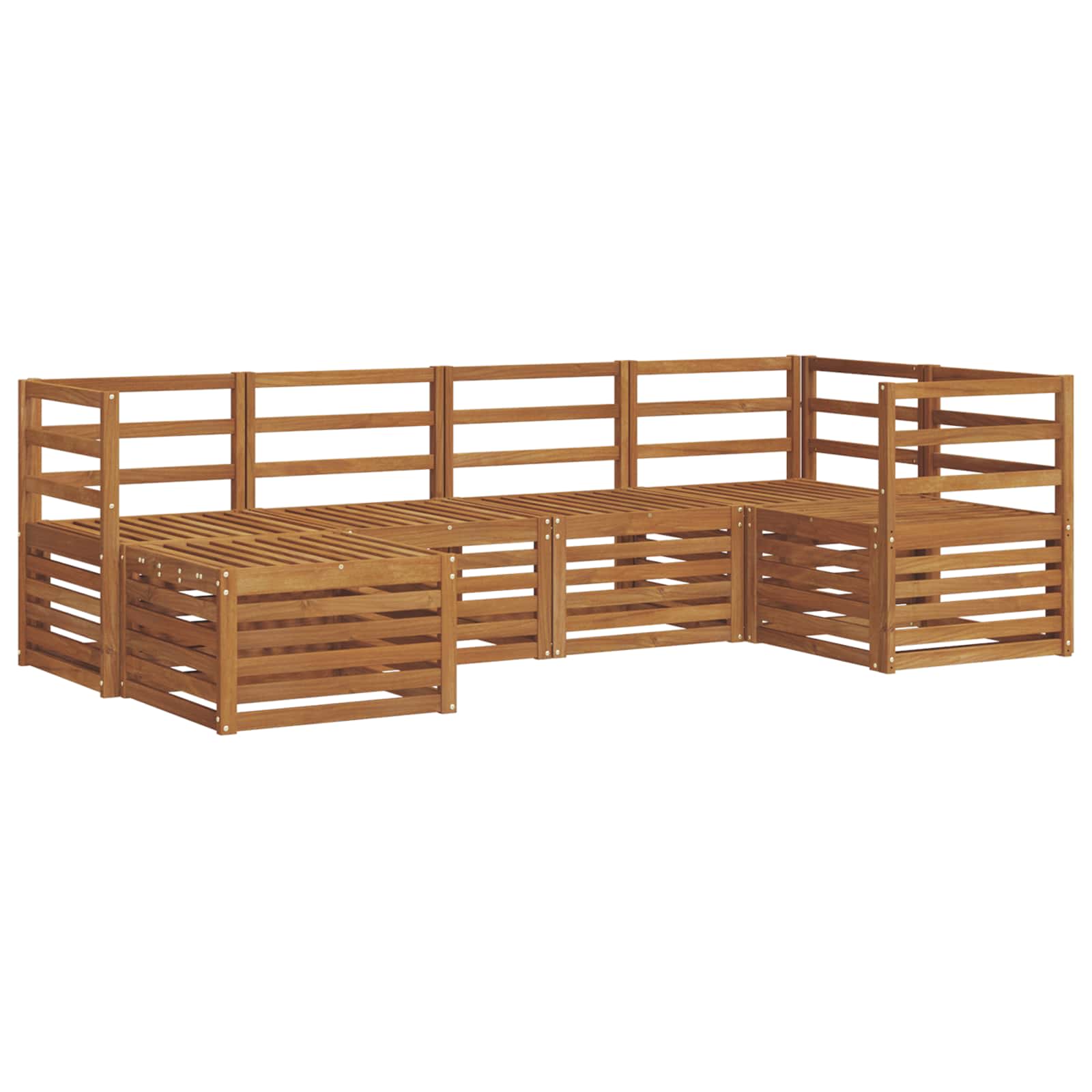 Sofasett 6 pcs Naturlig Solid akasietre vidaXL
