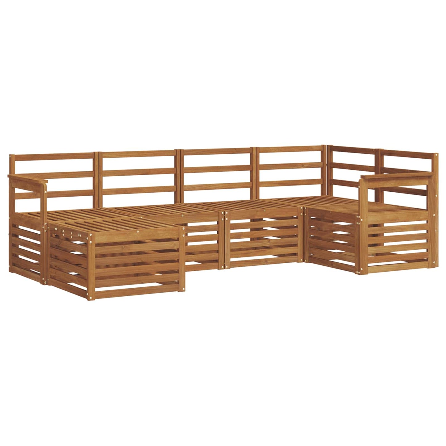 Sofasett 6 pcs Naturlig Solid akasietre vidaXL