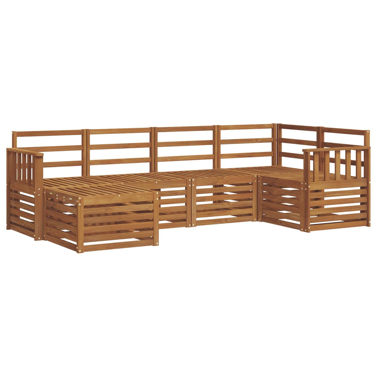 Sofasett 6 pcs Naturlig Solid akasietre vidaXL