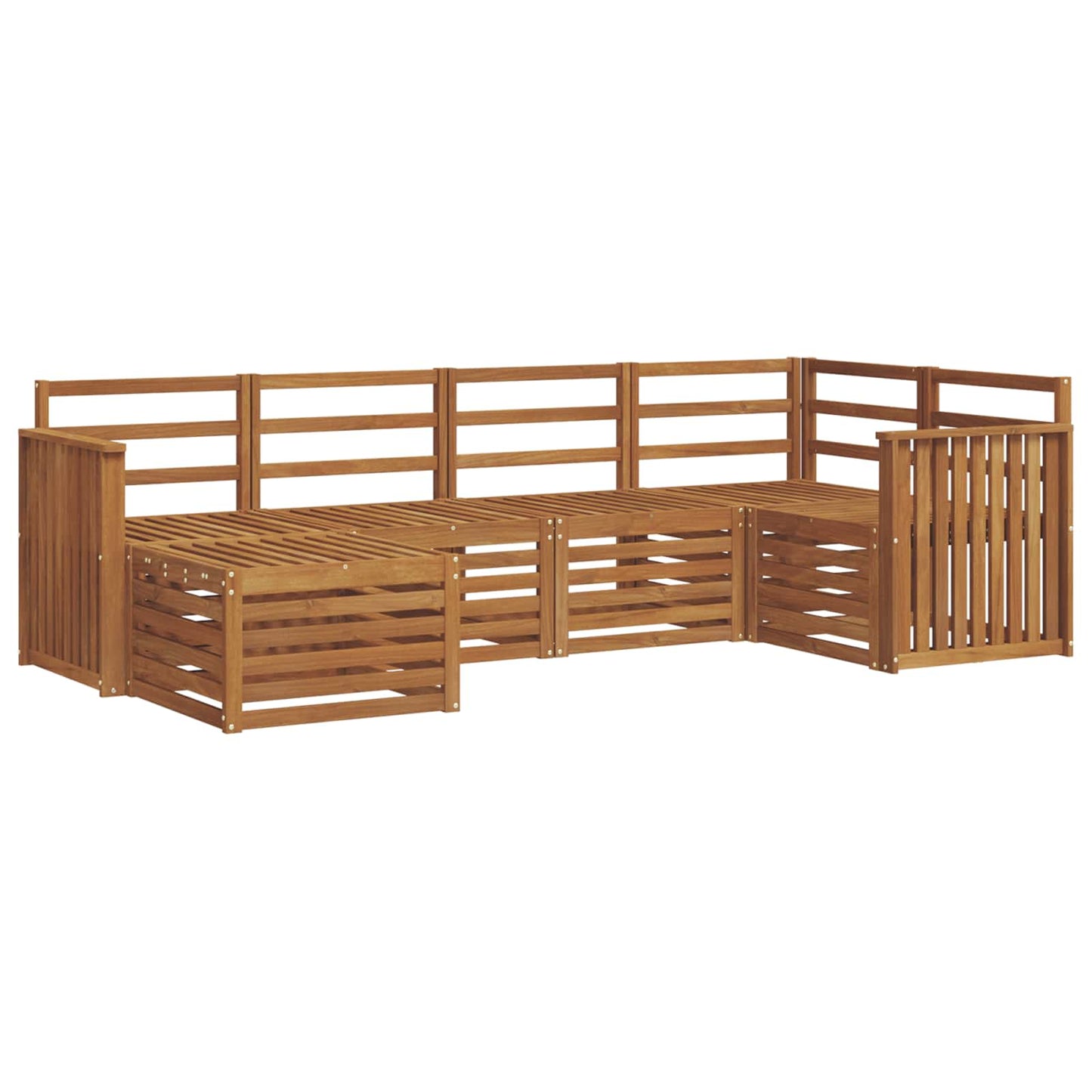 Sofasett 6 pcs Naturlig Solid akasietre vidaXL