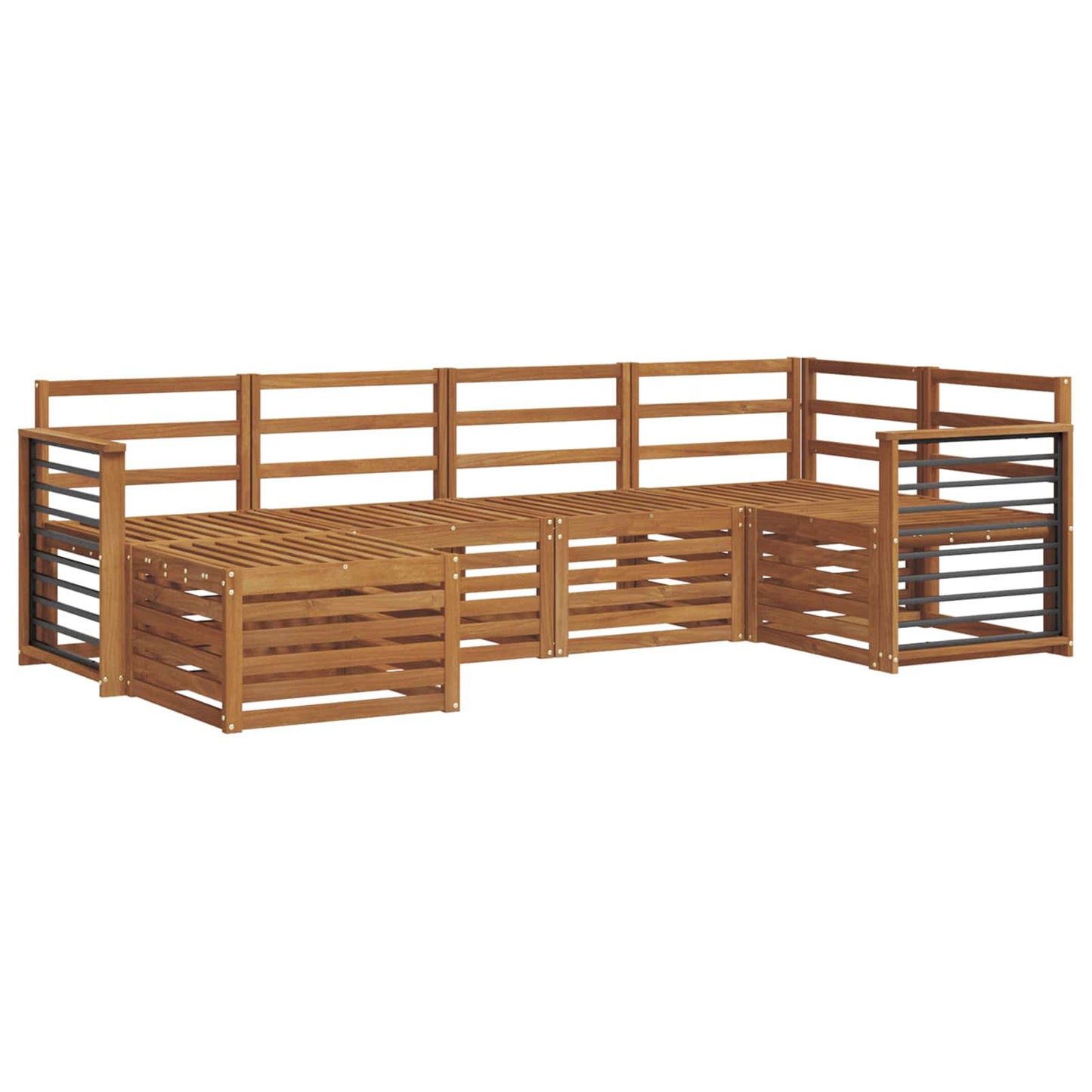 Sofasett 6 pcs Naturlig Solid akasietre vidaXL