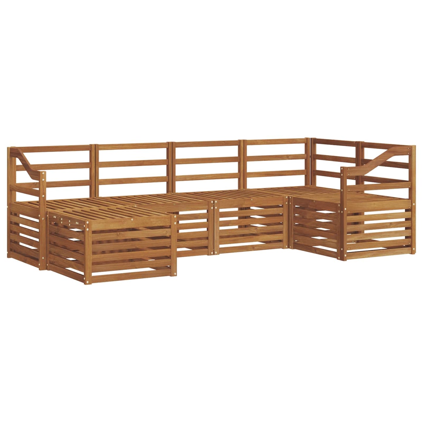 Sofasett 6 pcs Naturlig Solid akasietre vidaXL