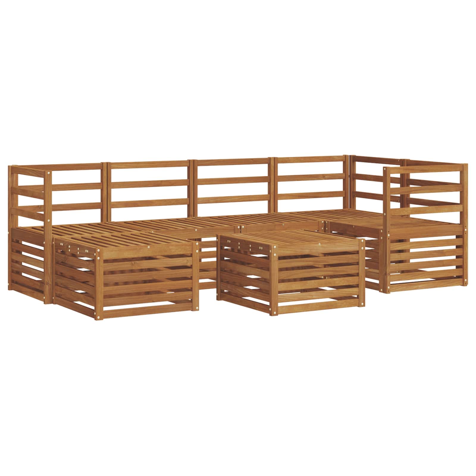Sofasett Naturlig Solid akasietre vidaXL