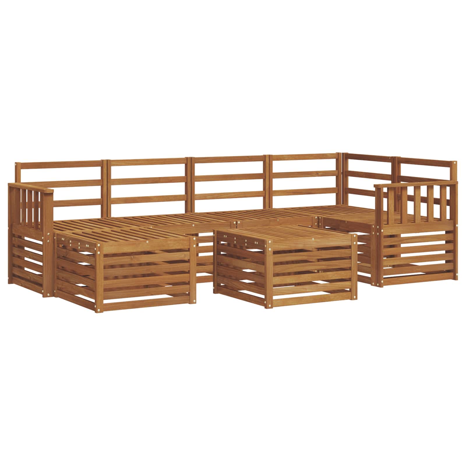 Sofasett Naturlig Solid akasietre vidaXL
