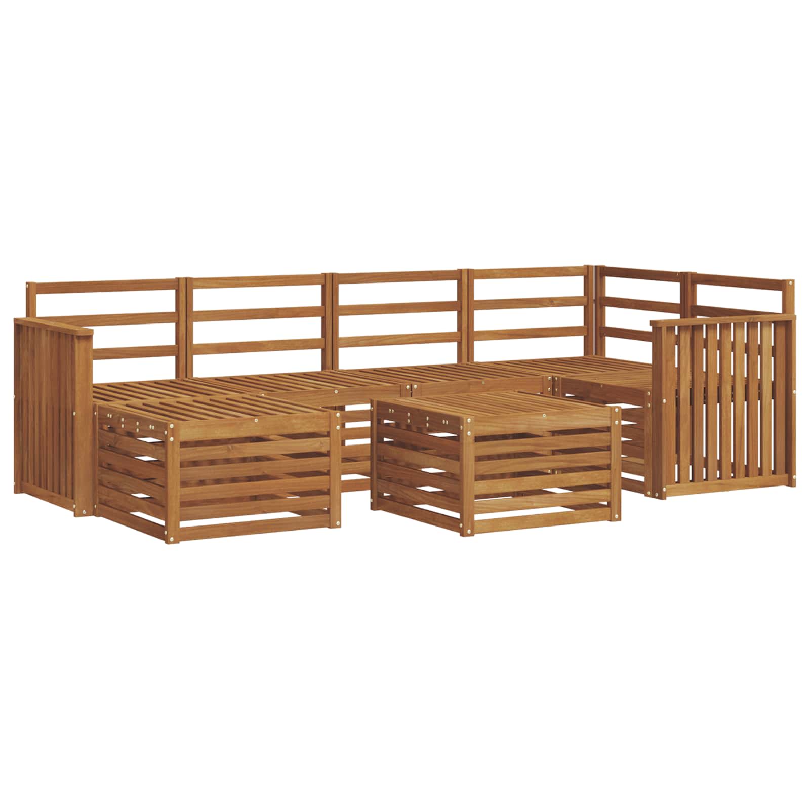 Sofasett Naturlig Solid akasietre vidaXL