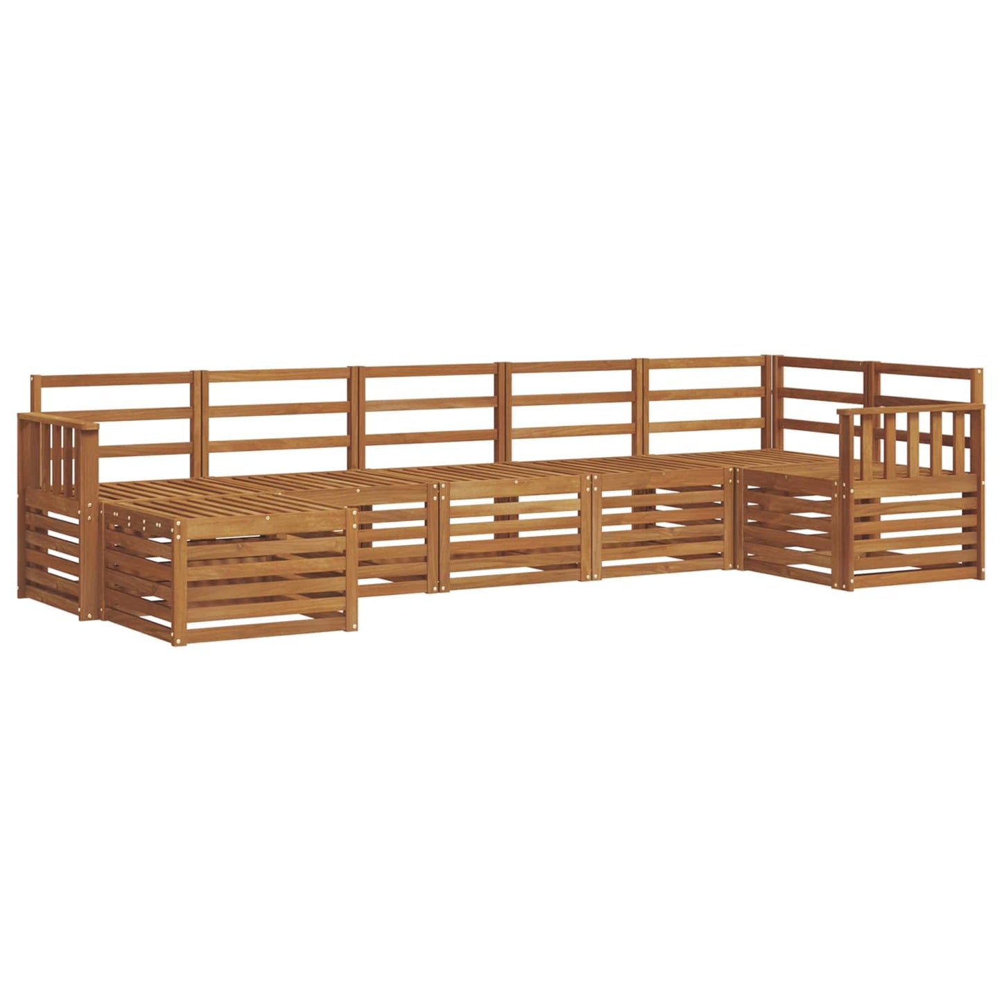 Seksjonssofa Sett 7 pcs Naturlig
