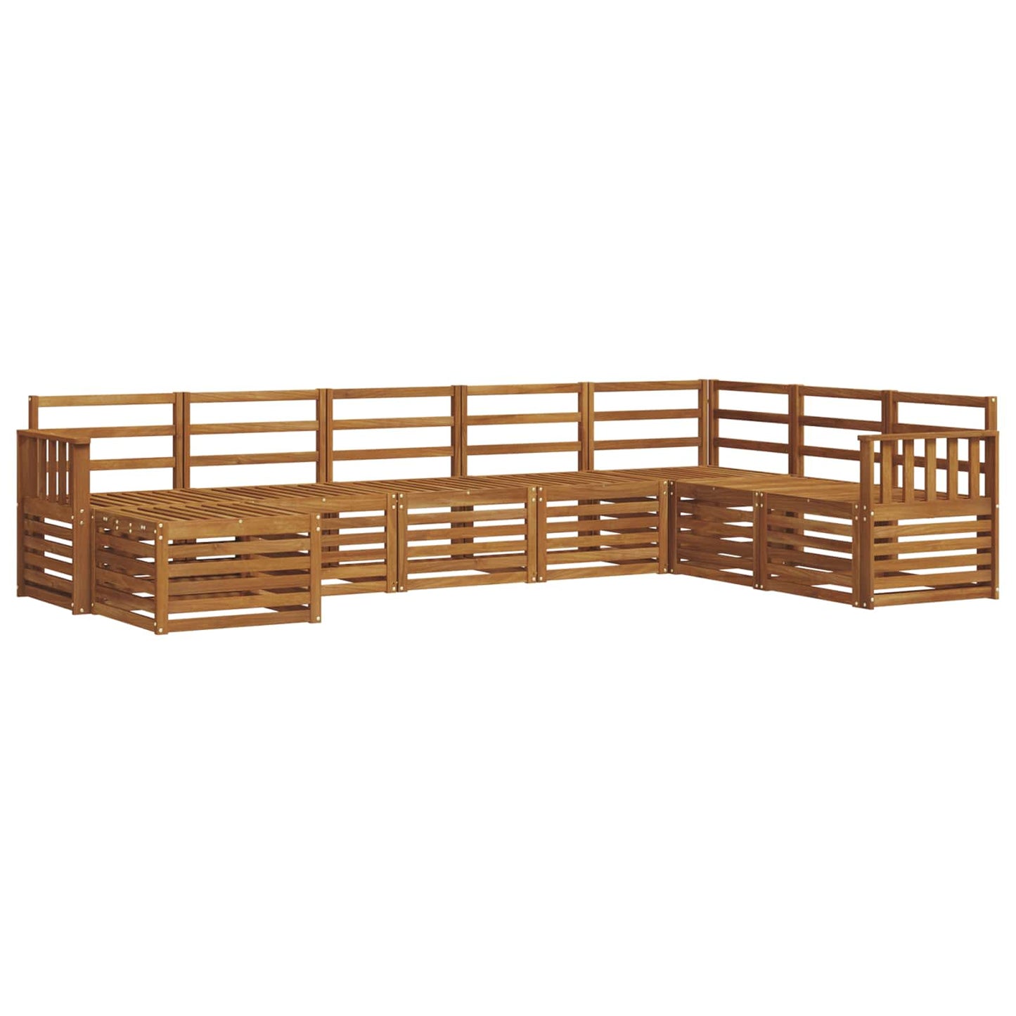 Sofasett 8 pcs Naturlig Solid akasietre vidaXL