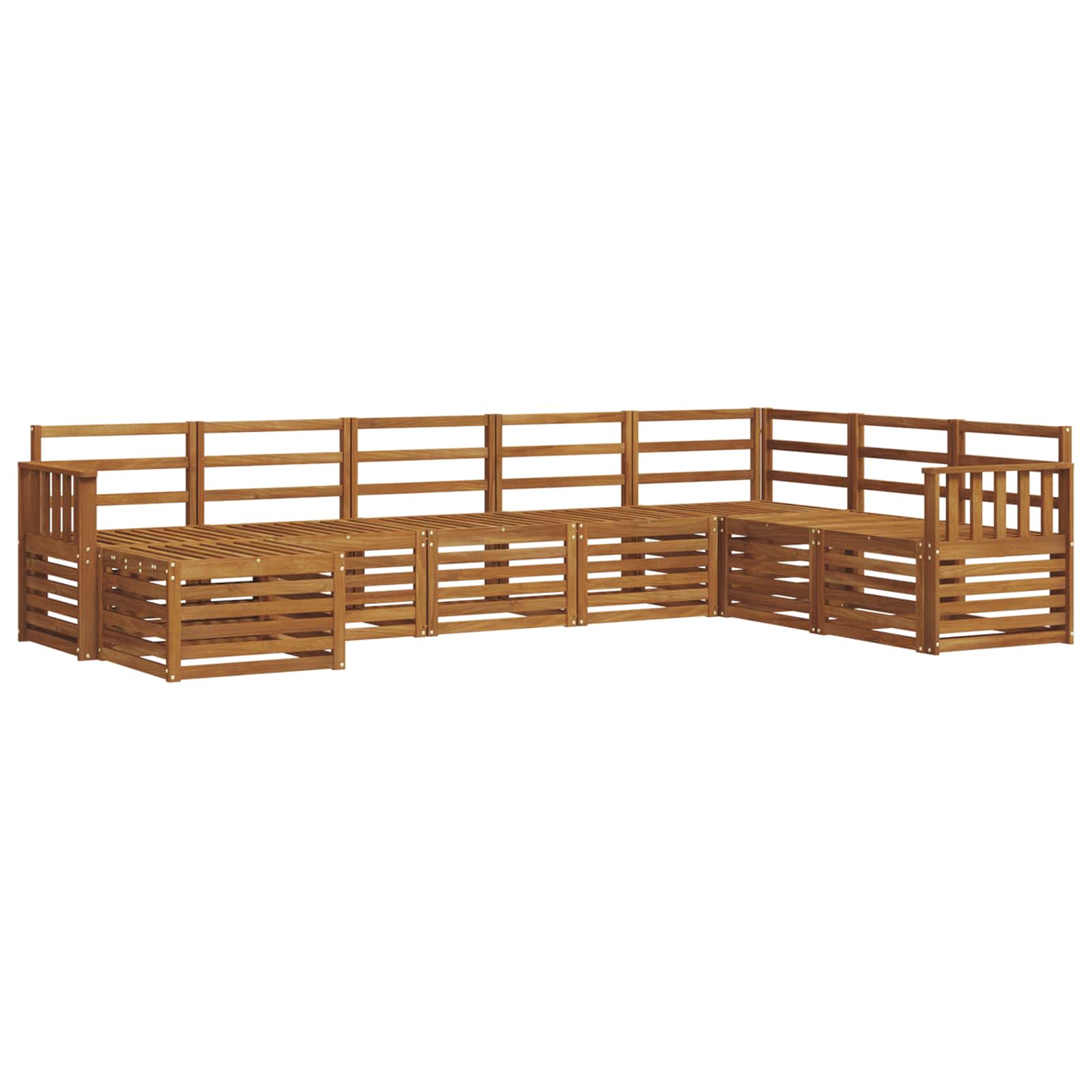 Sofasett 8 pcs Naturlig Solid akasietre vidaXL