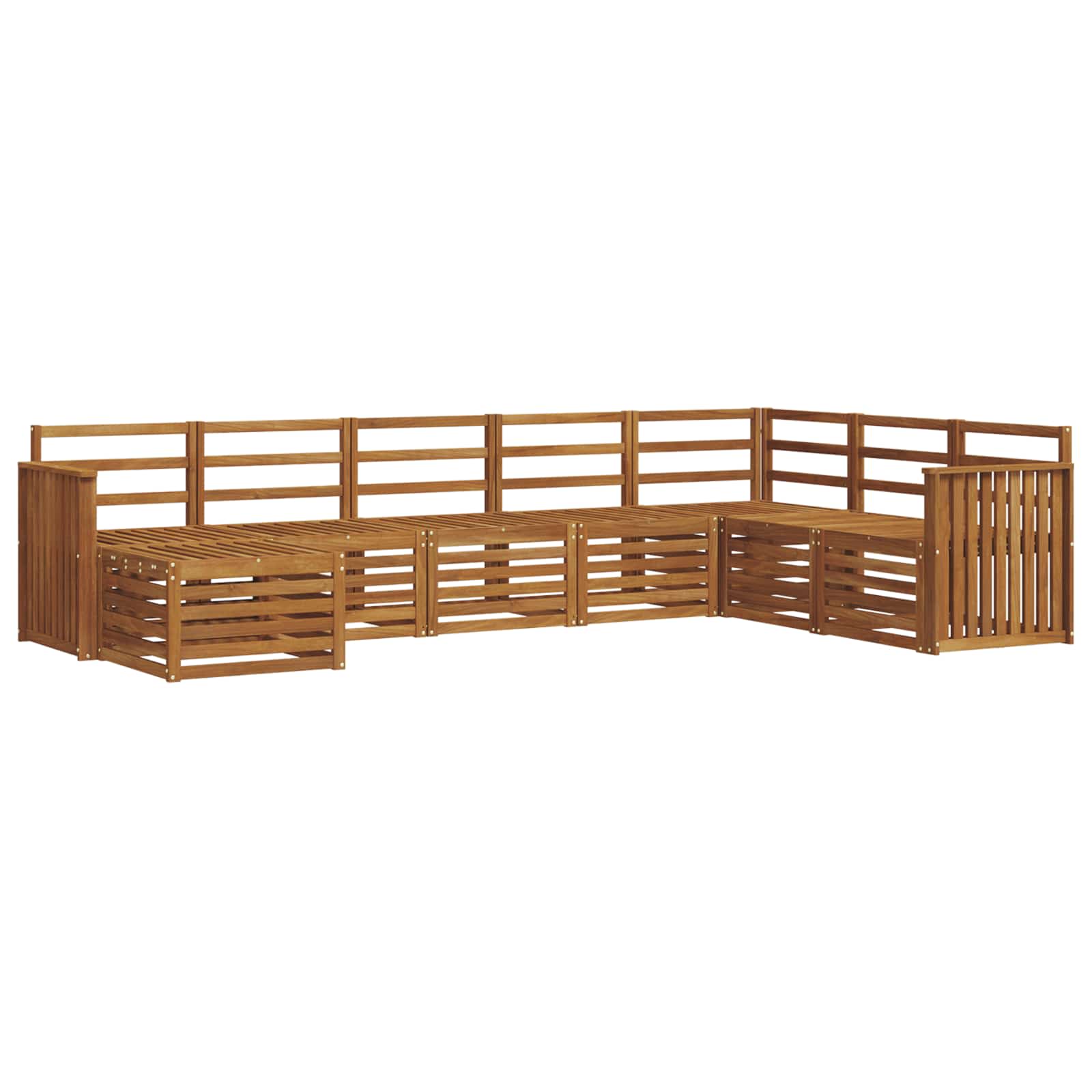 Sofasett 8 pcs Naturlig Solid akasietre vidaXL