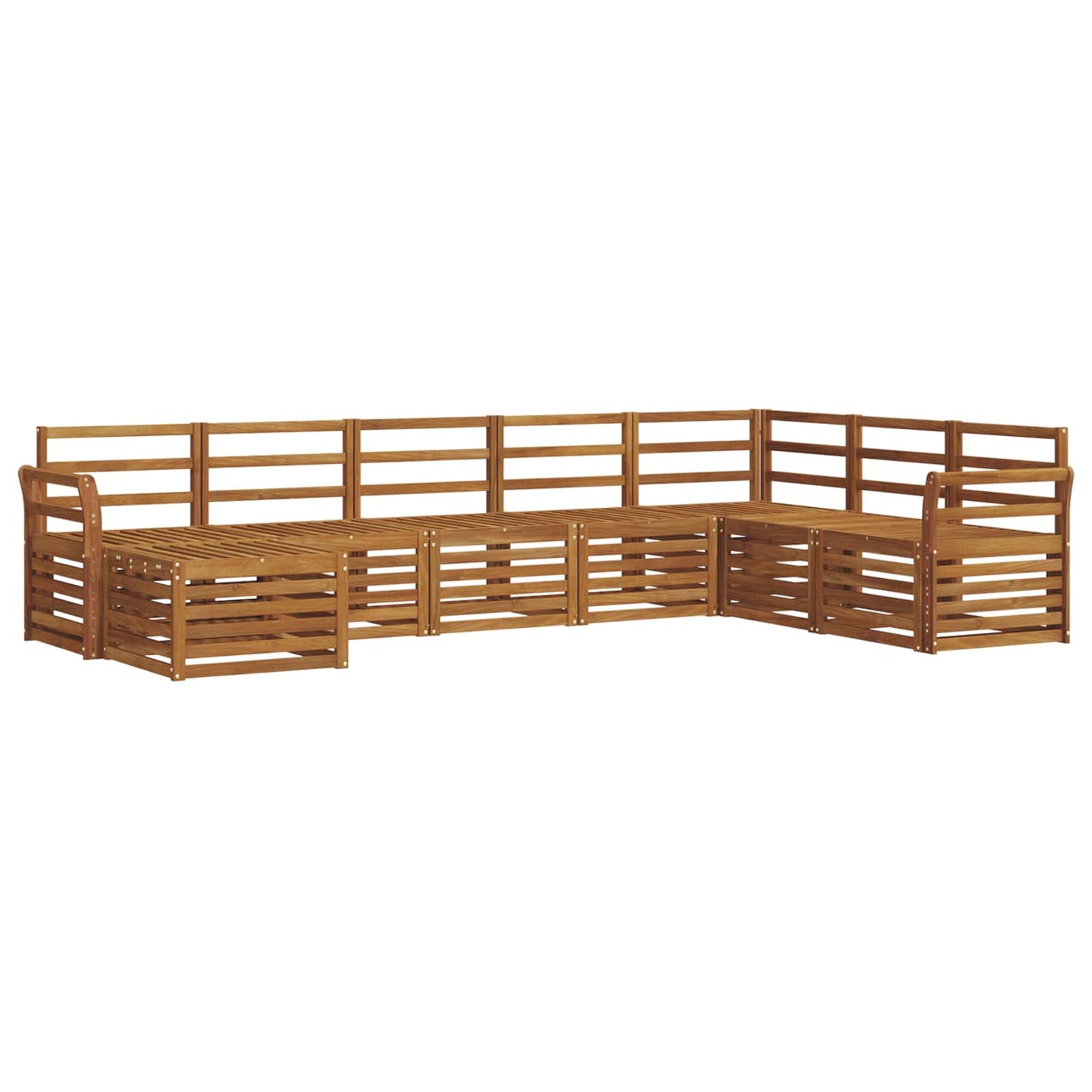 Sofasett 8 pcs Naturlig Solid akasietre vidaXL
