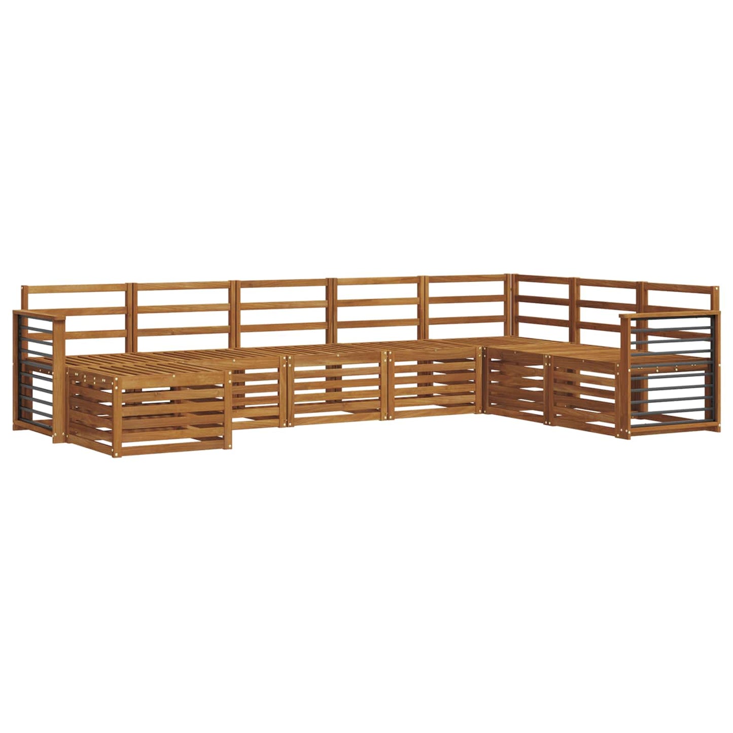 Sofasett 8 pcs Naturlig Solid akasietre vidaXL