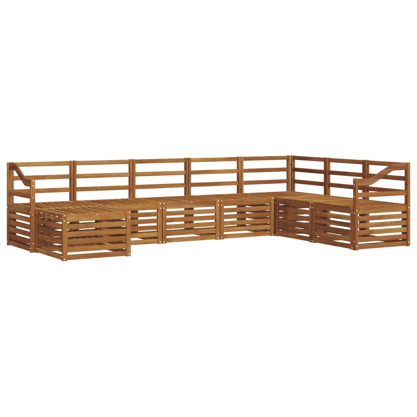 Sofasett 8 pcs Naturlig Solid akasietre vidaXL