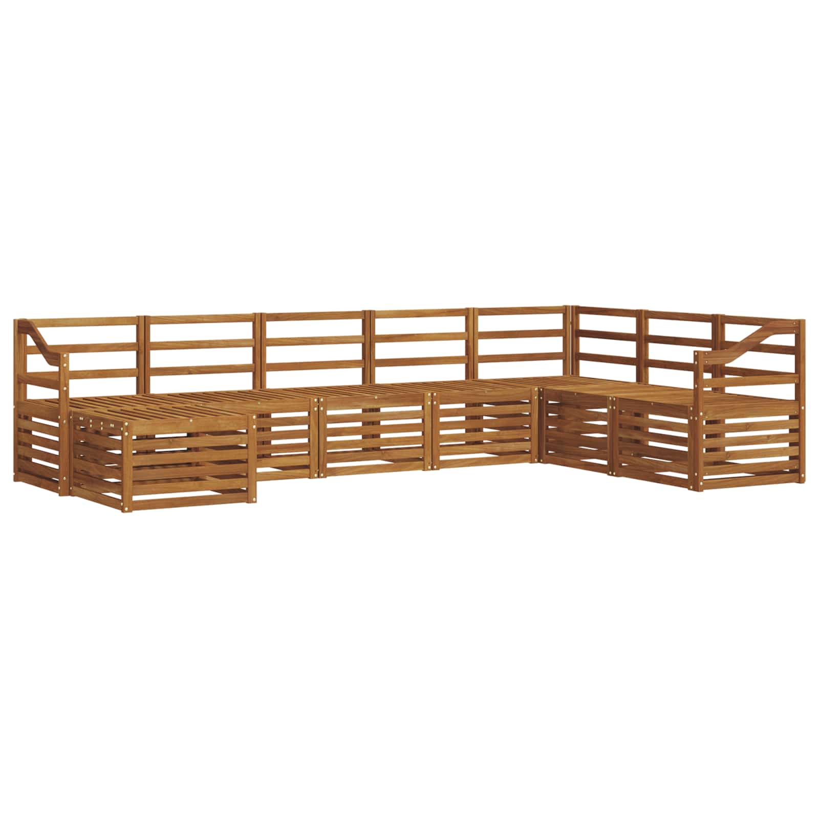 Sofasett 8 pcs Naturlig Solid akasietre vidaXL