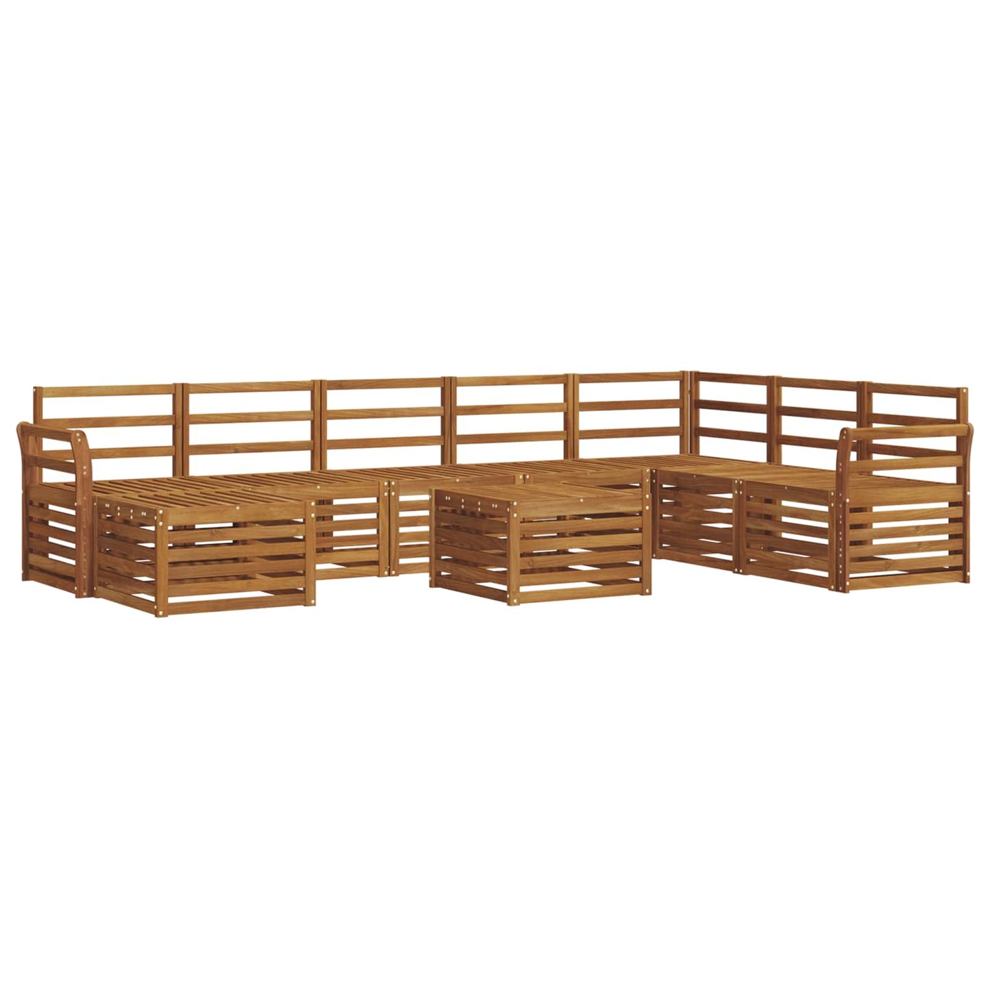 Sofasett Naturlig Solid akasietre vidaXL