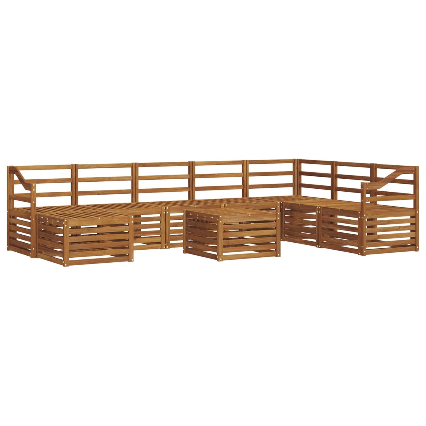 Sofasett Naturlig Solid akasietre vidaXL
