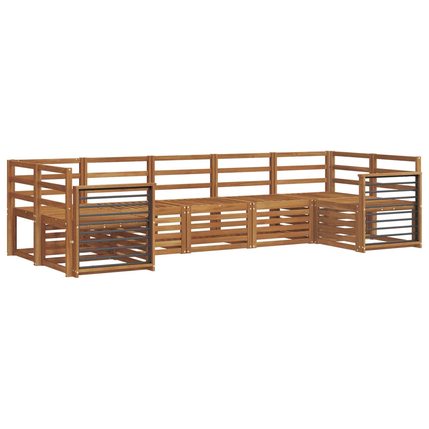 Seksjonssofa Sett 7 pcs Naturlig