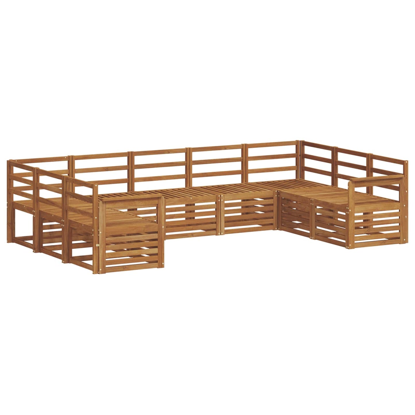 Seksjonssofa Sett 9 pcs Naturlig