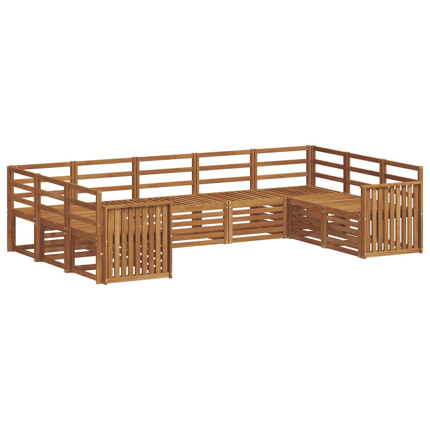 Seksjonssofa Sett 9 pcs Naturlig