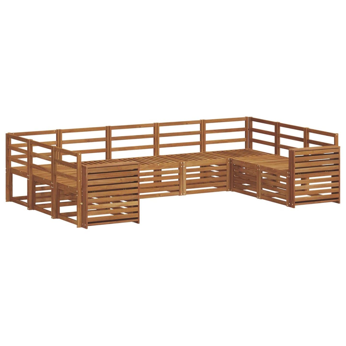 Seksjonssofa Sett 9 pcs Naturlig