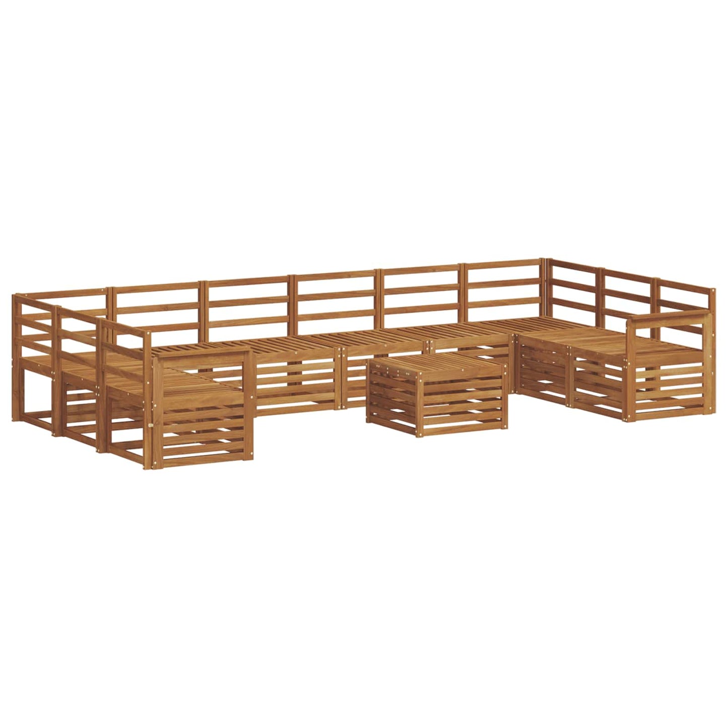 Sofasett Naturlig Solid akasietre vidaXL