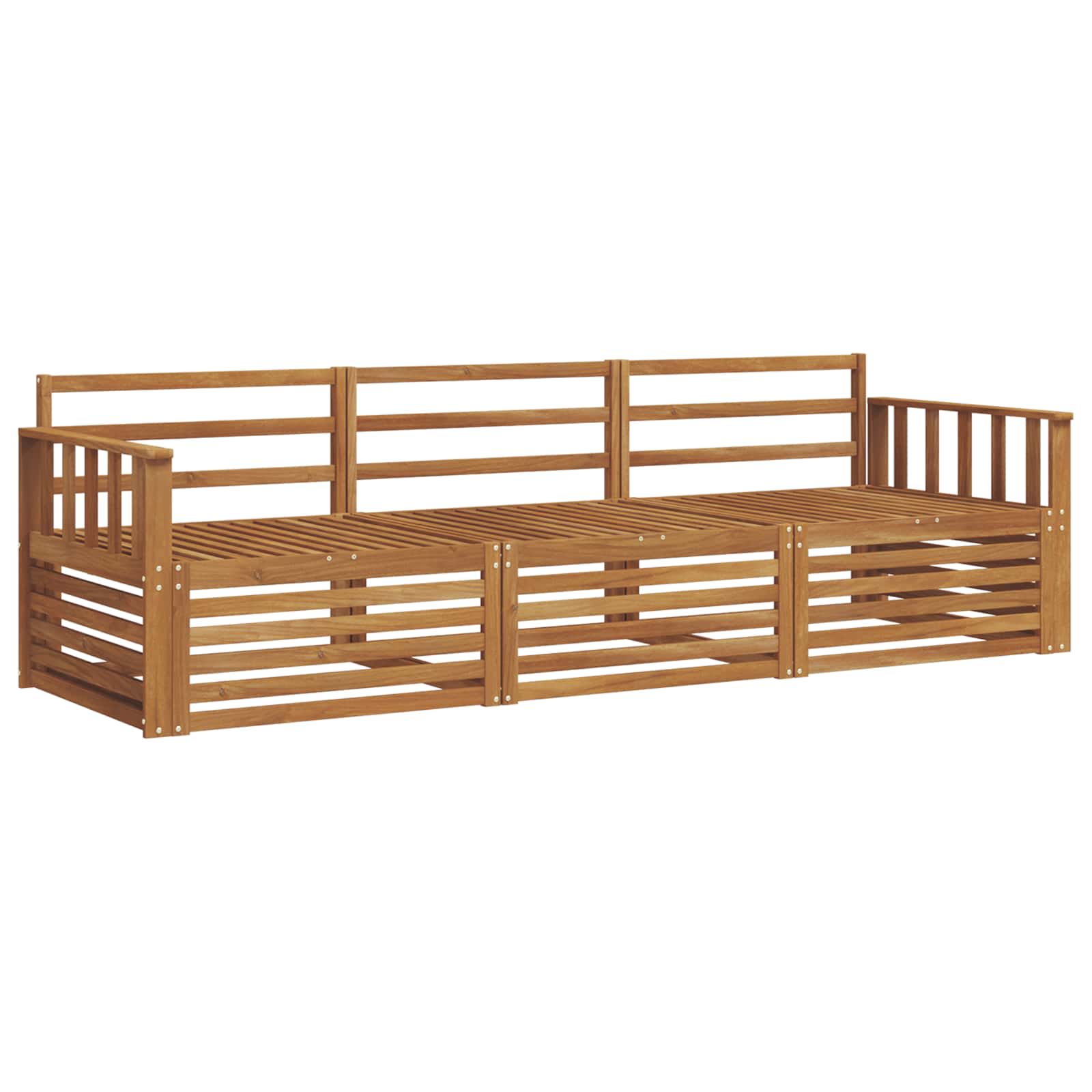 Utendørs sofa-sett 3 pcs Naturlig vidaXL