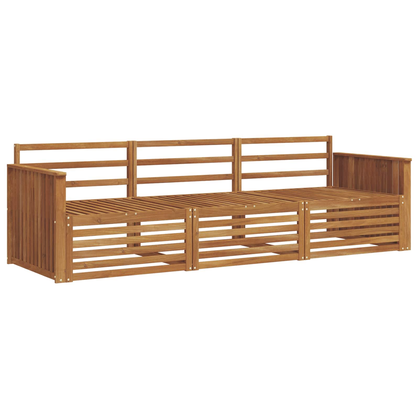 Utendørs sofa-sett 3 pcs Naturlig vidaXL