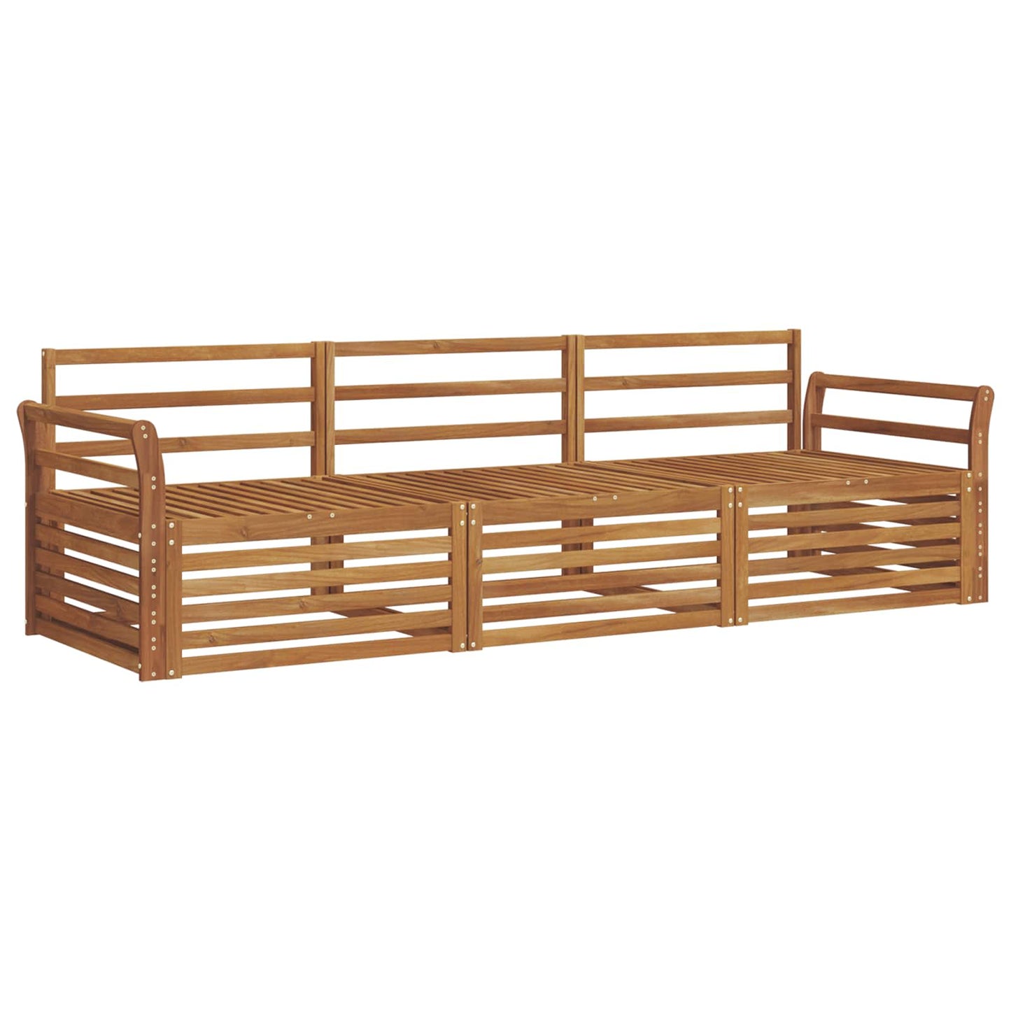 Utendørs sofa-sett 3 pcs Naturlig vidaXL
