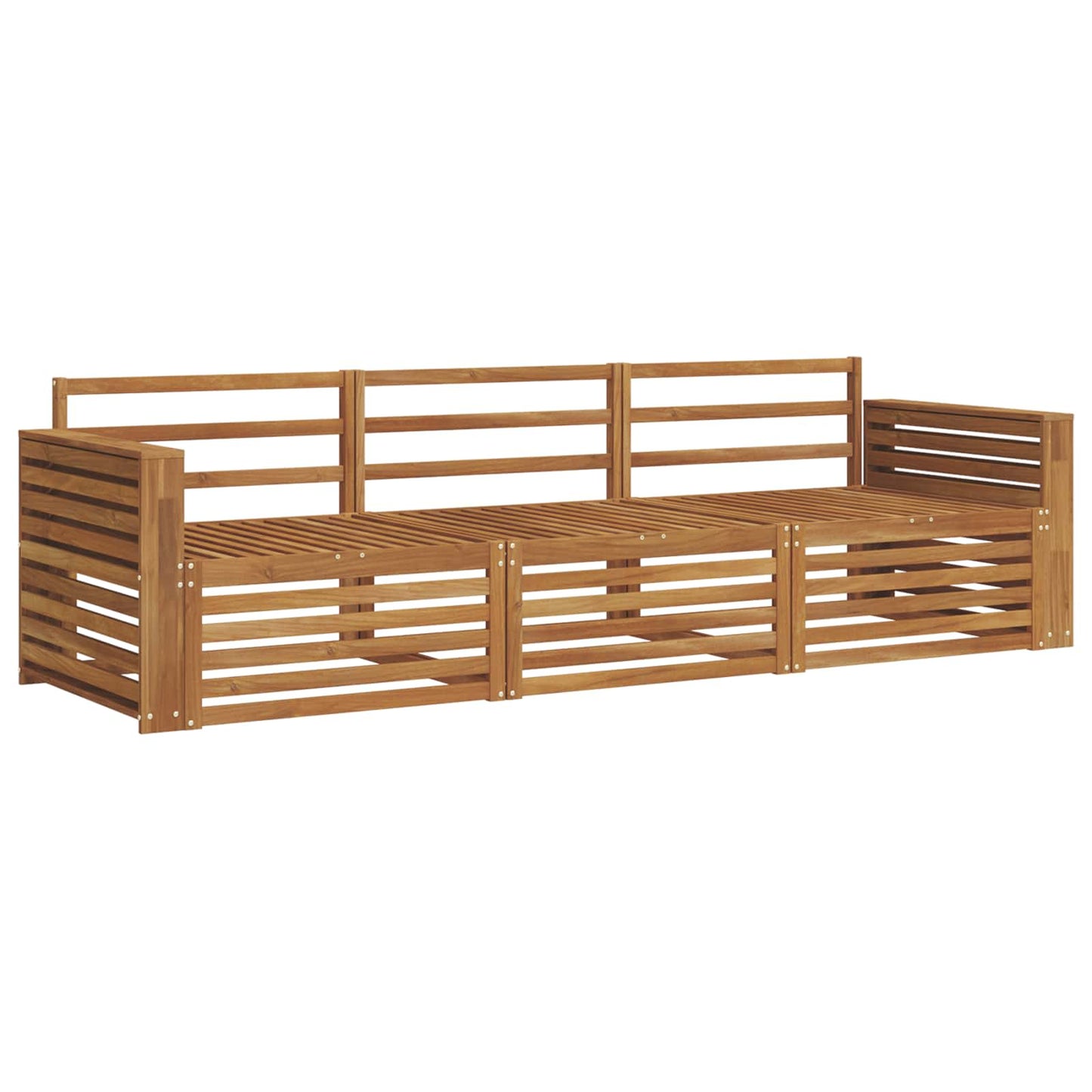Utendørs sofa-sett 3 pcs Naturlig vidaXL