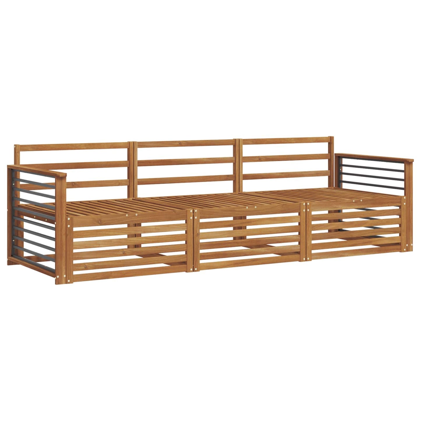 Utendørs sofa-sett 3 pcs Naturlig vidaXL