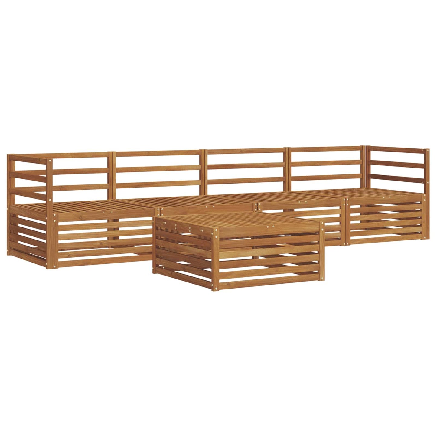 Utendørs sofa-sett 5 pcs Naturlig vidaXL