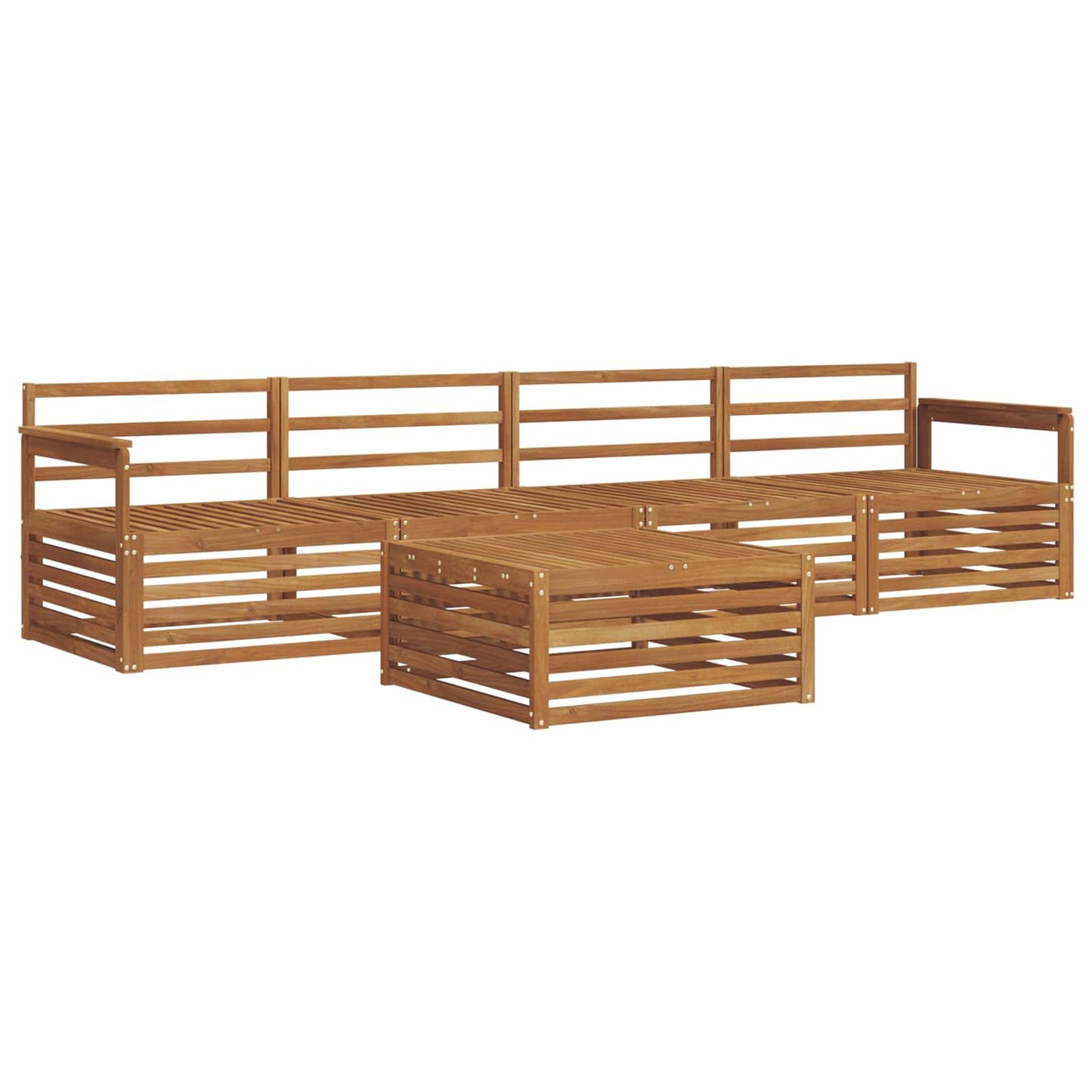 Utendørs sofa-sett 5 pcs Naturlig vidaXL
