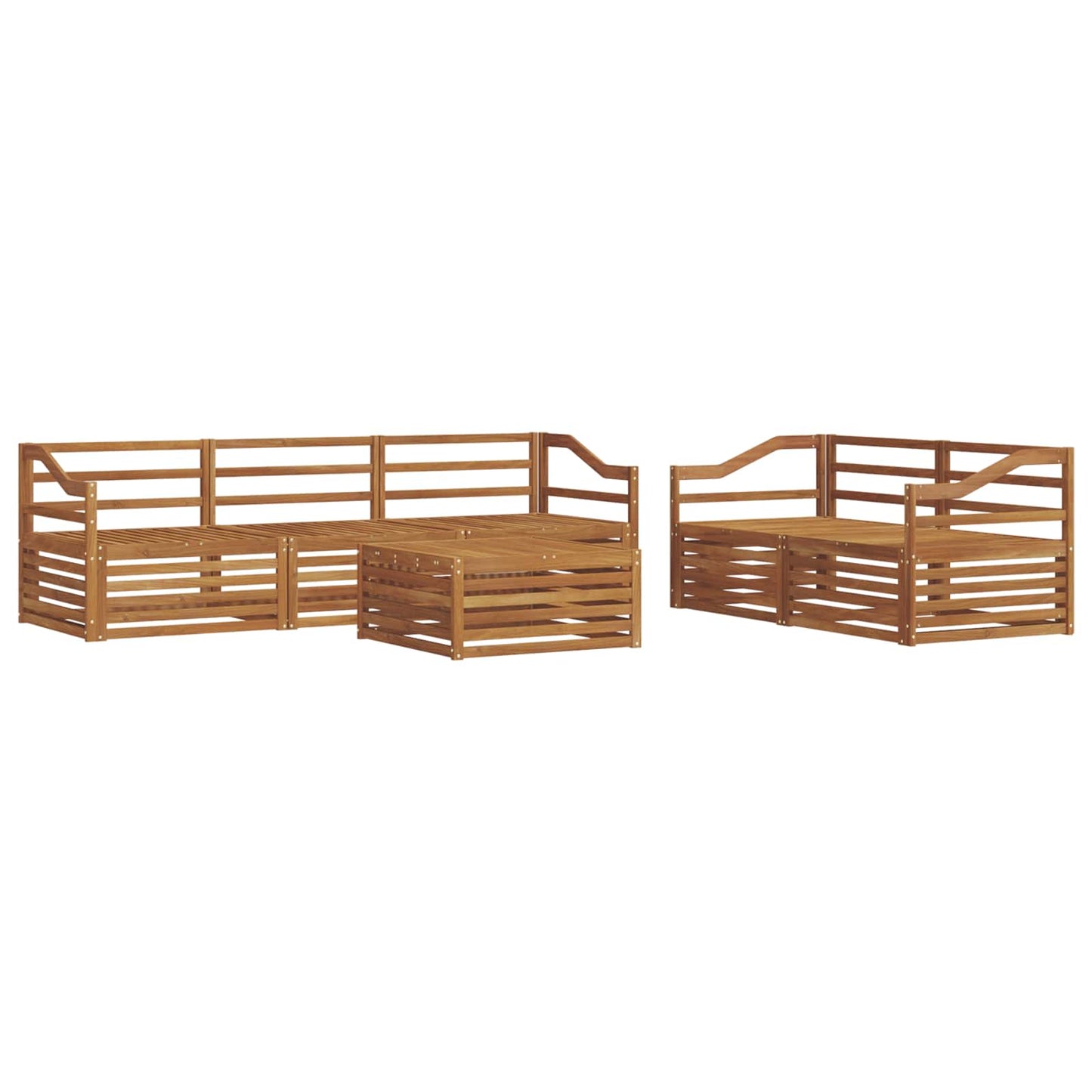 Utendørs sofa-sett 6 pcs Naturlig vidaXL