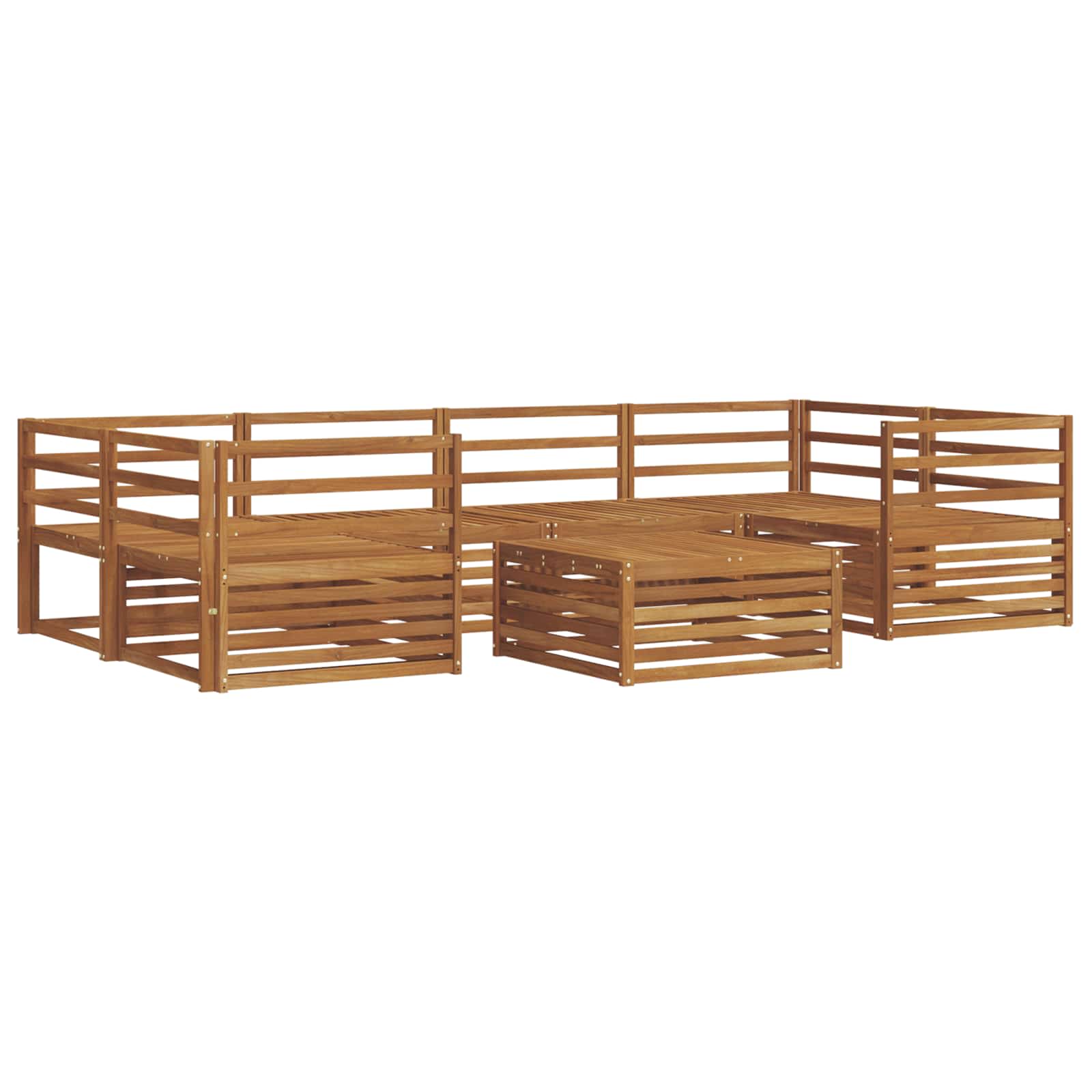 Utendørs sofa-sett 7 pcs Naturlig vidaXL
