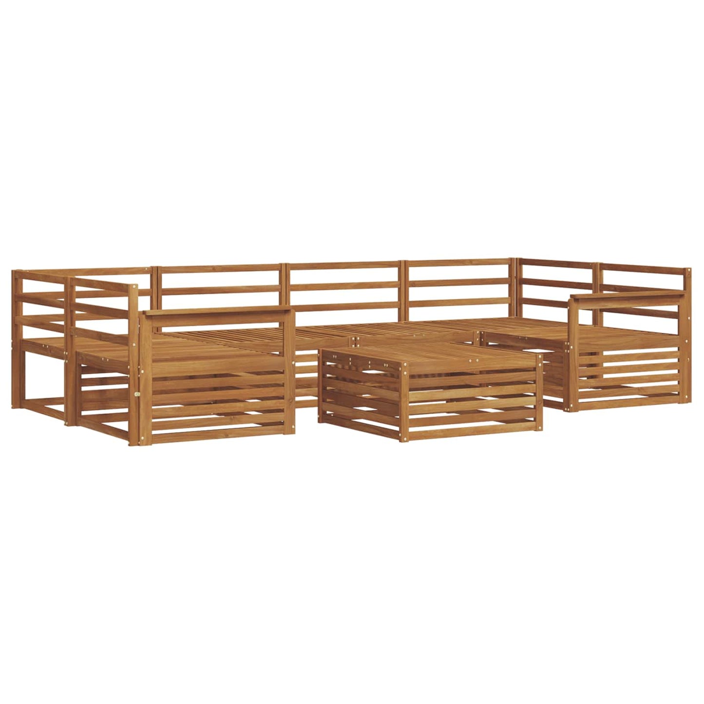 Utendørs sofa-sett 7 pcs Naturlig vidaXL