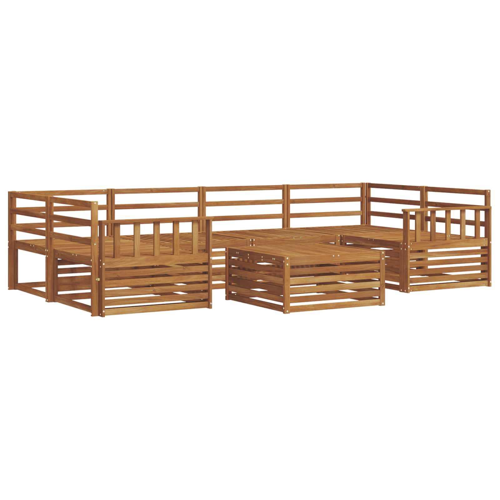 Utendørs sofa-sett 7 pcs Naturlig vidaXL