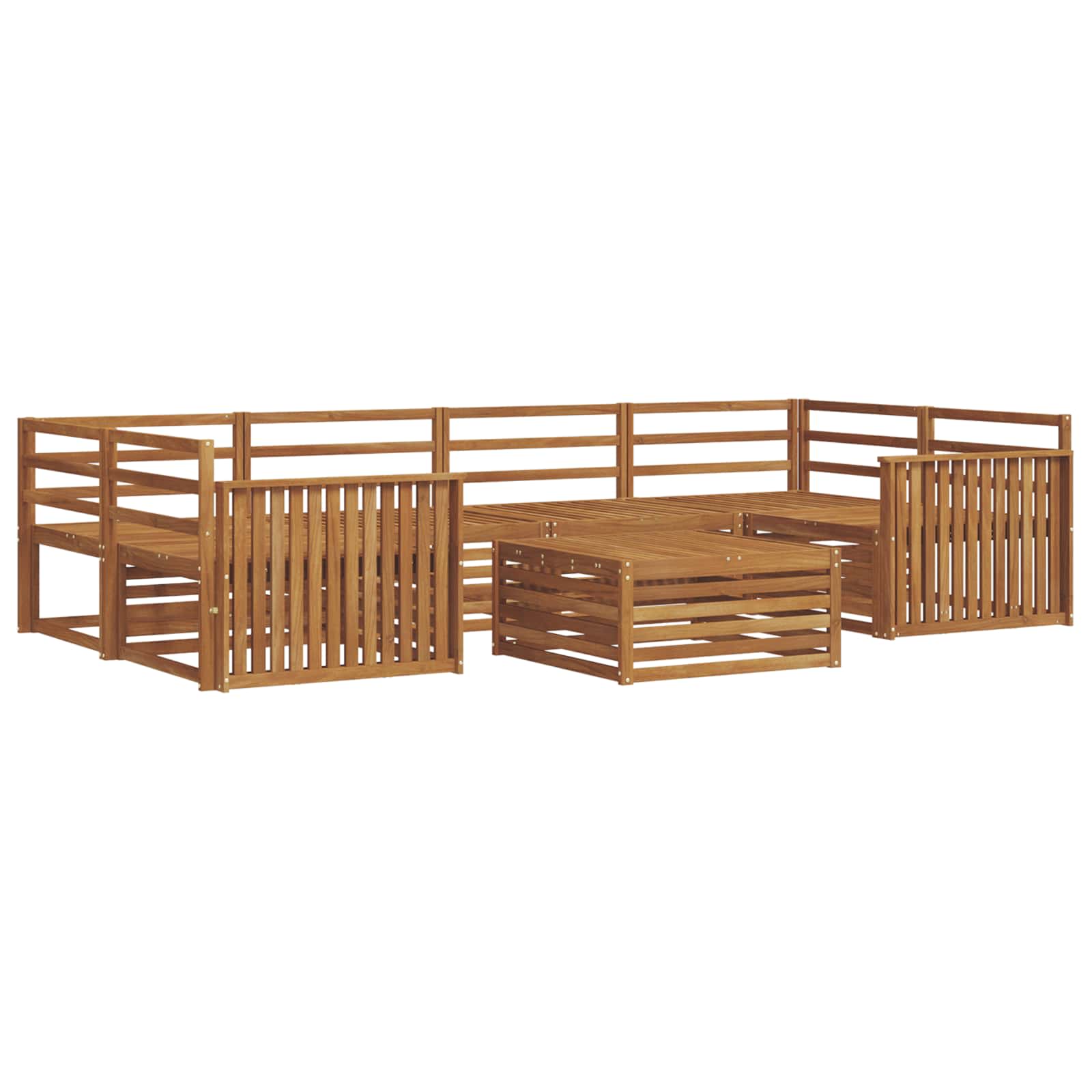 Utendørs sofa-sett 7 pcs Naturlig vidaXL