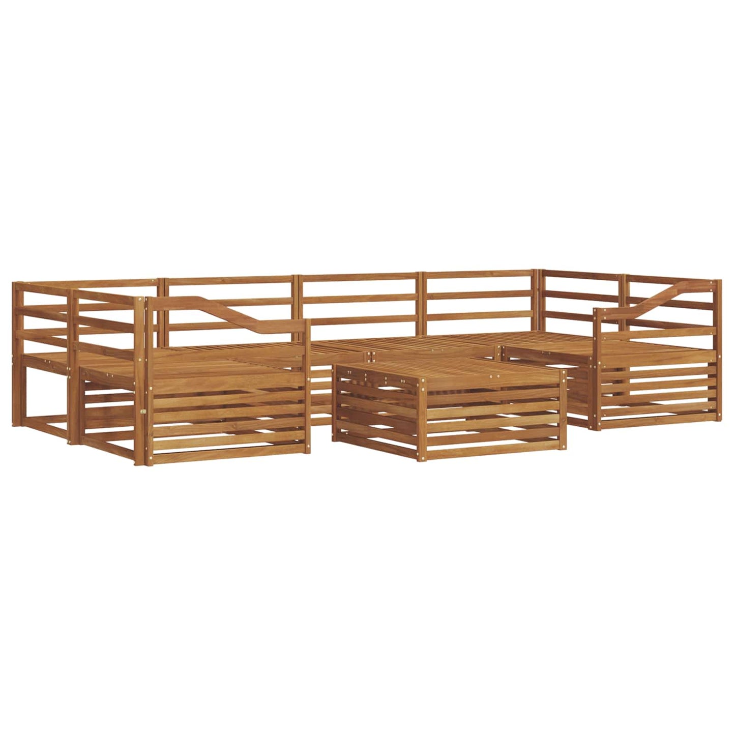 Utendørs sofa-sett 7 pcs Naturlig vidaXL