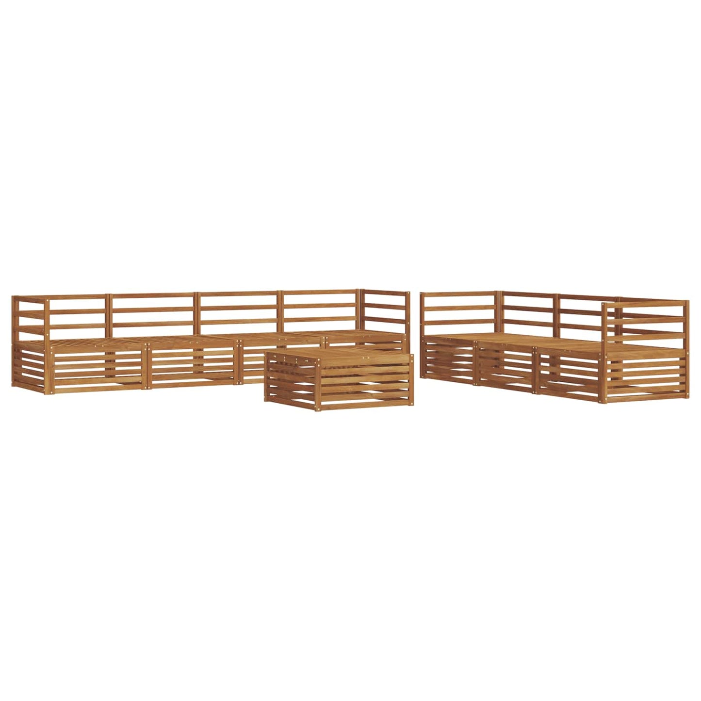 Utendørs sofa-sett 8 pcs Naturlig vidaXL
