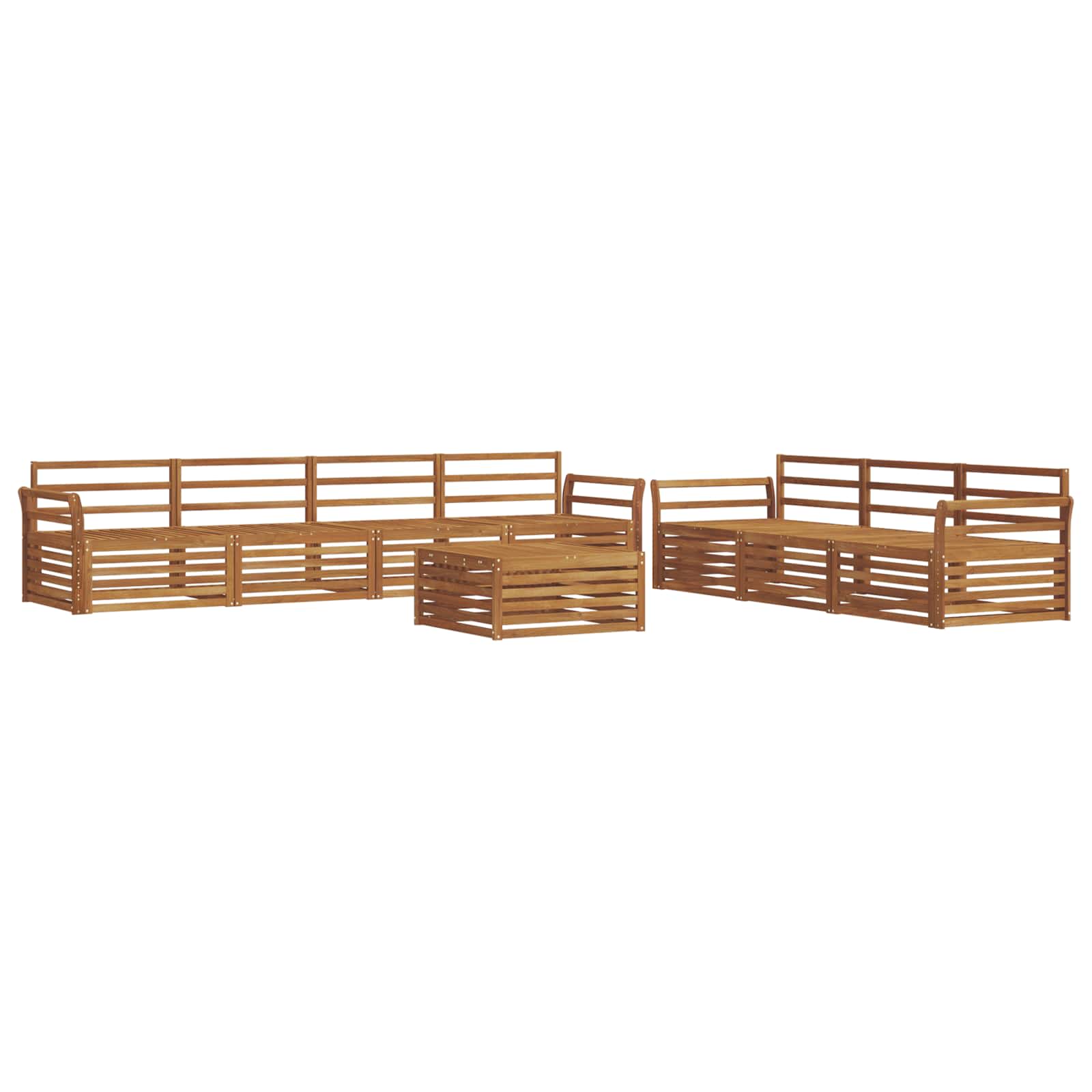 Utendørs sofa-sett 8 pcs Naturlig vidaXL