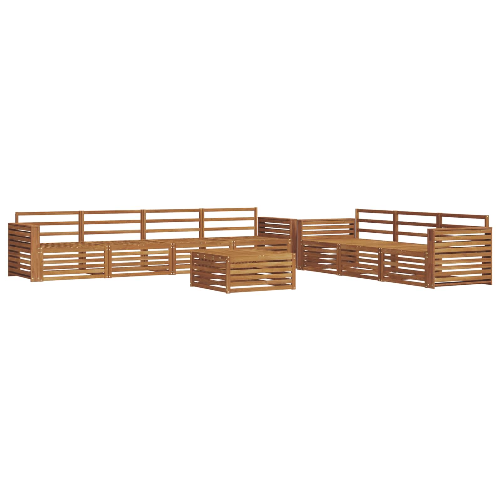 Utendørs sofa-sett 8 pcs Naturlig vidaXL