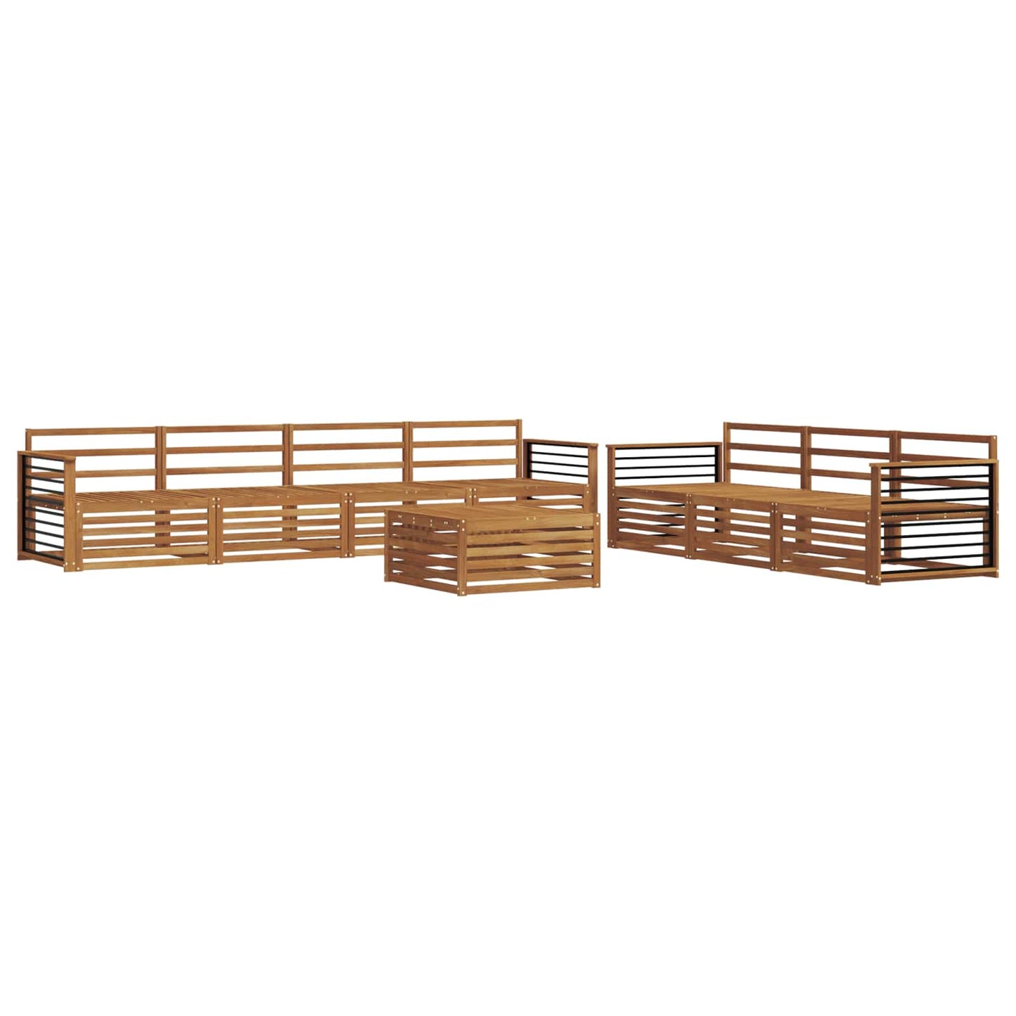 Utendørs sofa-sett 8 pcs Naturlig vidaXL