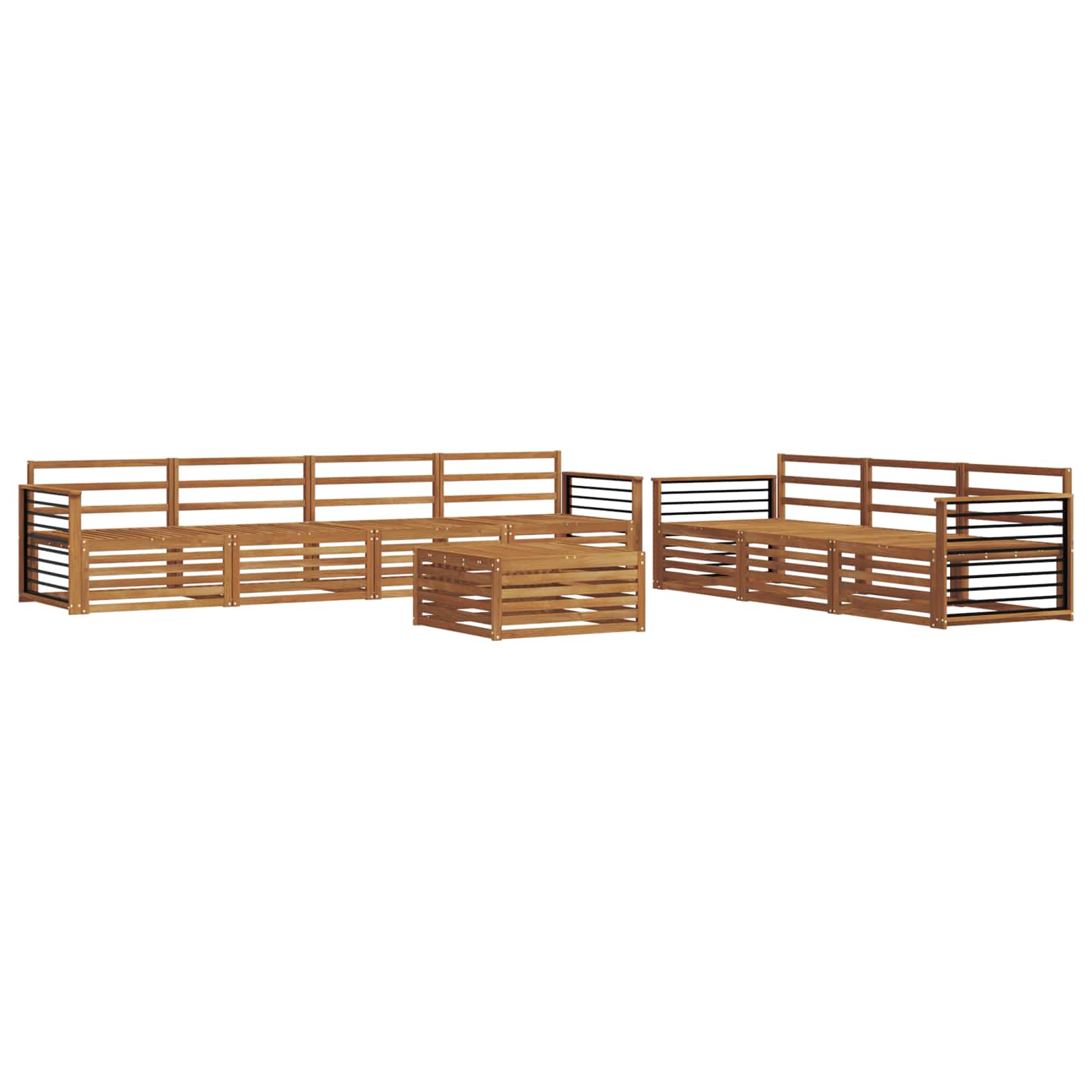 Utendørs sofa-sett 8 pcs Naturlig vidaXL