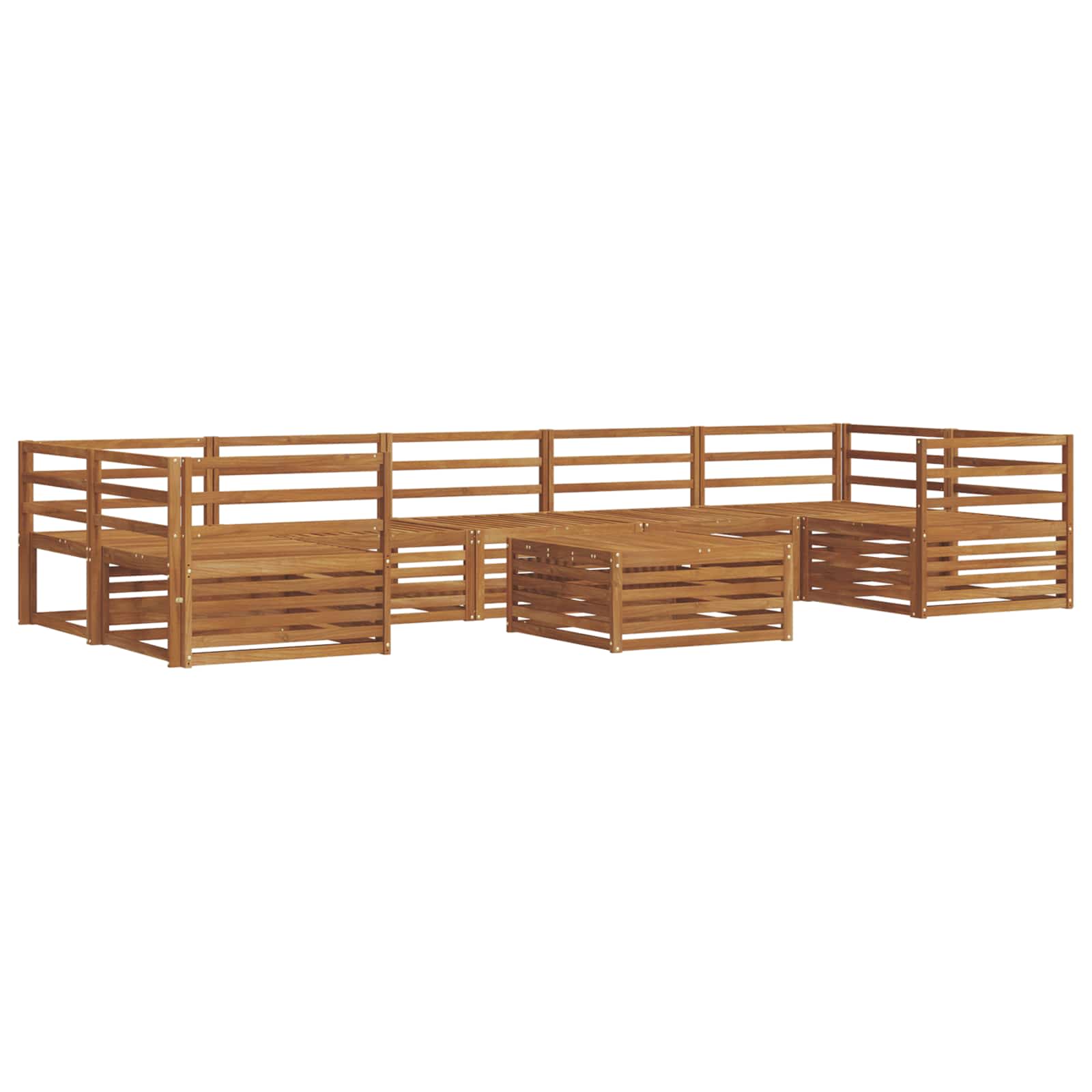 Utendørs sofa-sett 8 pcs Naturlig vidaXL