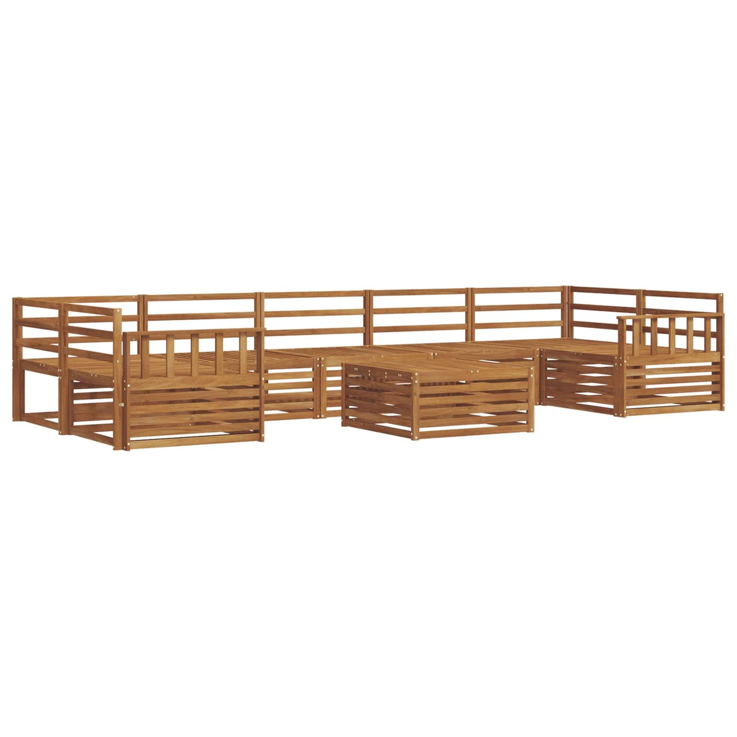 Utendørs sofa-sett 8 pcs Naturlig vidaXL