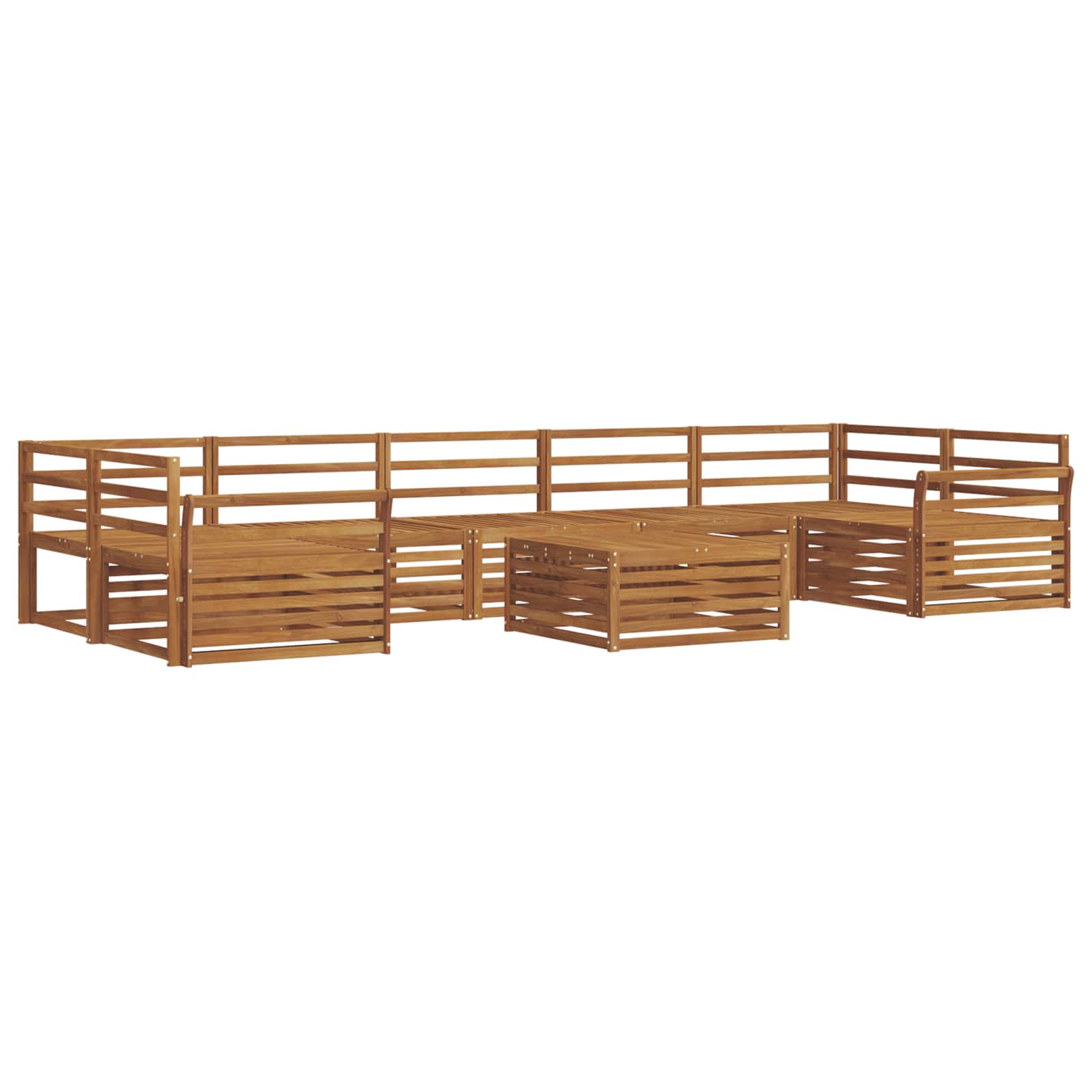 Utendørs sofa-sett 8 pcs Naturlig vidaXL