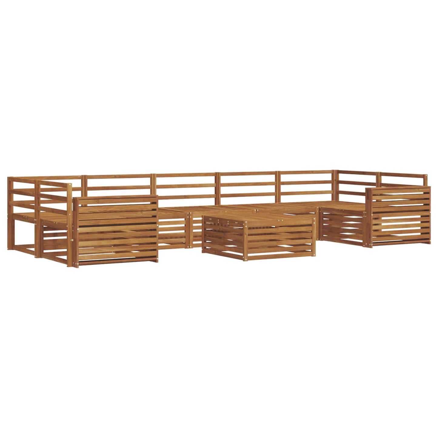 Utendørs sofa-sett 8 pcs Naturlig vidaXL