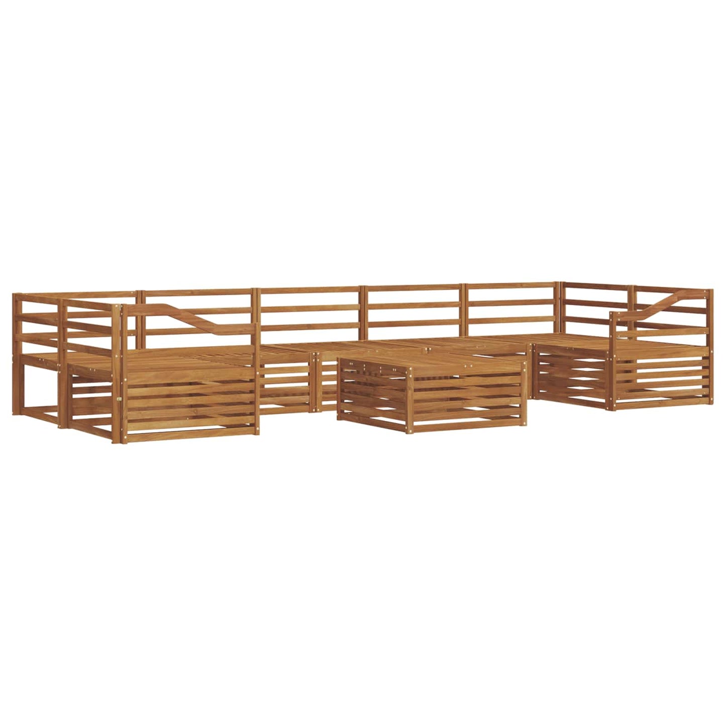 Utendørs sofa-sett 8 pcs Naturlig vidaXL