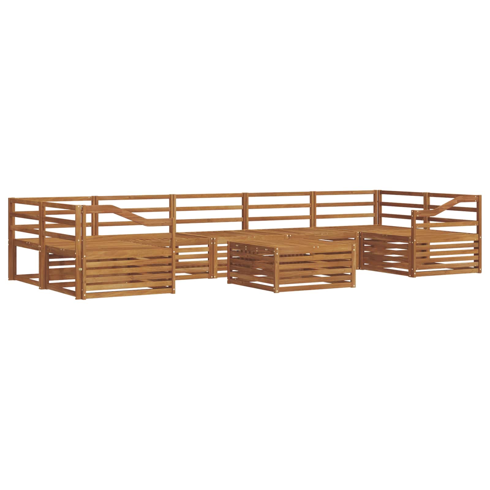Utendørs sofa-sett 8 pcs Naturlig vidaXL