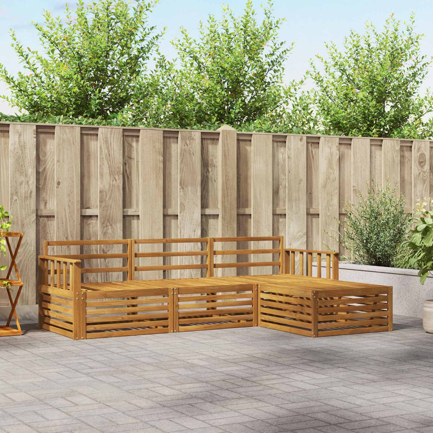 Utendørs sofa-sett Naturlig 249,5 x 162,5 x 73 cm